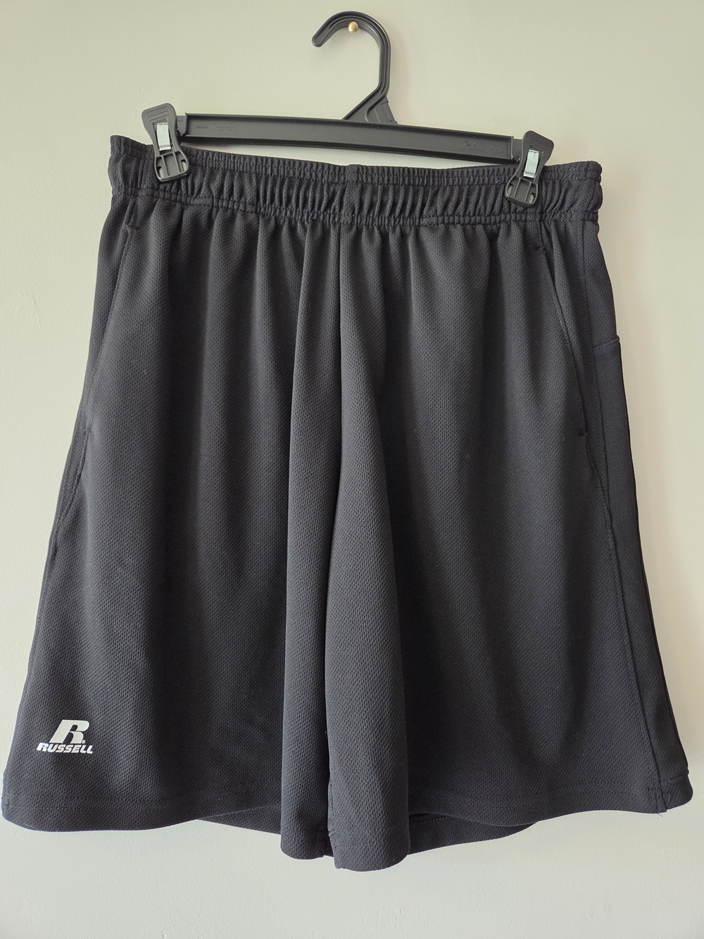 Russell Athletic Black Men's Athletic Shorts with Logo